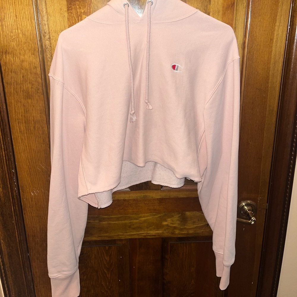 Champion cropped hooded sweatshirt